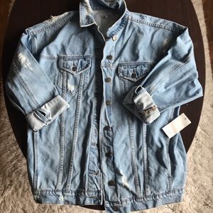 Oversized jean jacket